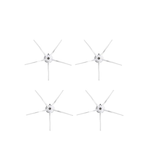 Seitenbürste, kompatibel mit XiaoMi, kompatibel mit Roborock, E25 E35 S5 Max S50 S51 S55 S6 S60 S6 MaxV S6 Pure, Seitenbürste for Roboterstaubsauger(4 pcs white) von KKUWVEAMP