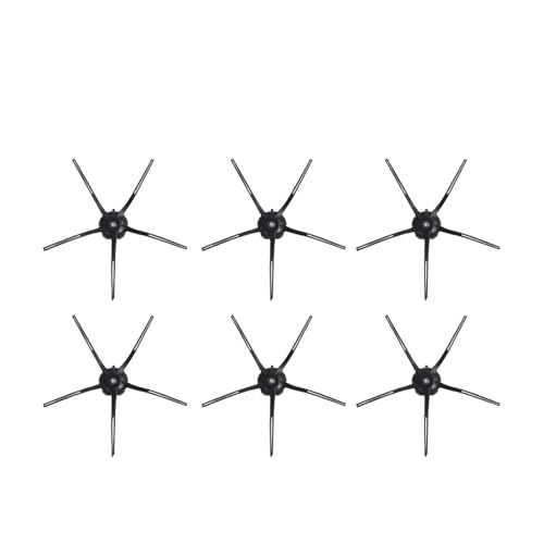 Seitenbürste, kompatibel mit XiaoMi, kompatibel mit Roborock, E25 E35 S5 Max S50 S51 S55 S6 S60 S6 MaxV S6 Pure, Seitenbürste for Roboterstaubsauger(6 pcs black) von KKUWVEAMP