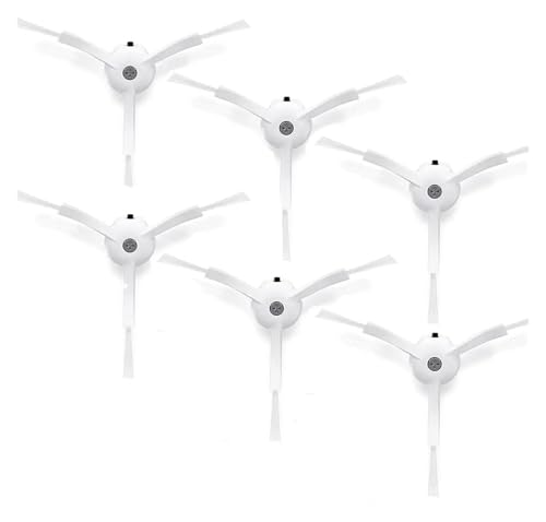 Seitenbürsten for Staubsauger, kompatibel mit Xiaomi, kompatibel mit MI, 1s 2s, kompatibel mit Roborock S50 S51 S55 S6 T6 1./2. Generation, Ersatzzubehör for Roboterstaubsauger(6 pcs) von KKUWVEAMP