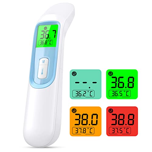 KKmier Fieberthermometer Ohr Fieberthermometer Baby Ohr und Stirn Kontaktlos Medizinisches Infrarotes Stirn- und Ohrthermometer 1s Rasant lesen 4 in 1 Digital Thermometer mit Fieberalarm KKmier Fieberthermometer Ohr Fieberthermometer Baby Ohr und Stirn Kontaktlos Medizinisches Infrarotes Stirn- und Ohrthermometer 1s Rasant lesen 4 in 1 Digital Thermometer mit Fieberalarm von KKmier
