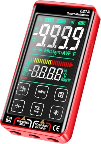KKnoon 621A Touchscreen Intelligentes Digitalmultimeter 9999 Zählt Auto Range Wiederaufladbares tragbares NCV-Universalmessgerät Voltmeter Amperemeter von KKnoon