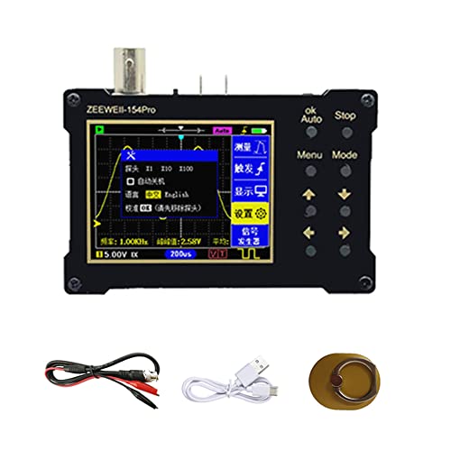 KKnoon Digitales Oszilloskop, Einsteigeroszilloskop mit 1 MHz Bandbreite und 40MSa/s Abtastrate, mit 2,4" TFT Farbbildschirm zur Unterstützung des Signalgenerators von KKnoon
