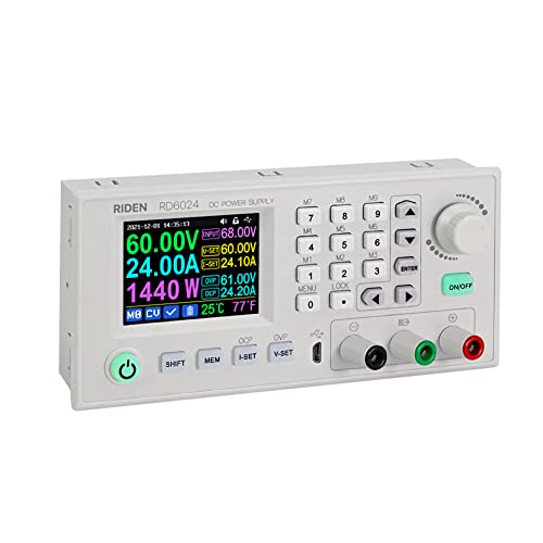 KKnoon RD6024-W 24A 12V 36V 48V 60V Einstellbare digitale Konstantspannungsstromversorgungen mit 2,4-Zoll-Farbdisplay Datenspeicherung PC-Softwaresteuerung Mobiltelefon-APP-Steuerung Multifunktionale von KKnoon