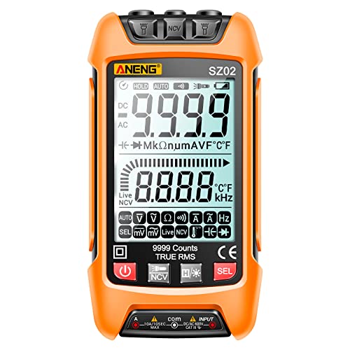KKnoon SZ02 Smart Digital Multimeter Auto Range 9999 Counts NCV Universal Meter Handheld Multifunktionaler Tester Voltmeter Amperemeter mit Hintergrundbeleuchtung Taschenlampe AC/DC Spannung Strom KKnoon SZ02 Smart Digital Multimeter Auto Range 9999 Counts NCV Universal Meter Handheld Multifunktionaler Tester Voltmeter Amperemeter mit Hintergrundbeleuchtung Taschenlampe AC/DC Spannung Strom von KKnoon