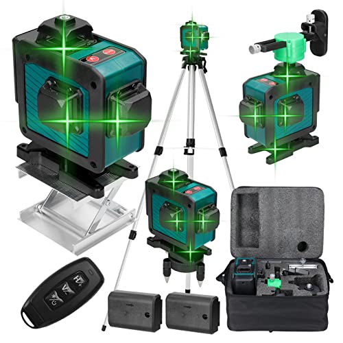 Kreuzlinienlaser mit Stativ, KKnoon 4x360° 16 Linien-Linienlaser Grün Kreuzlaser für Innenbereich Baustelle mit Stativständer, 2 * 2400 mAh Batterien und Fernbedienung, Wandhalterung, Hubrahmen Kreuzlinienlaser mit Stativ, KKnoon 4x360° 16 Linien-Linienlaser Grün Kreuzlaser für Innenbereich Baustelle mit Stativständer, 2 * 2400 mAh Batterien und Fernbedienung, Wandhalterung, Hubrahmen von KKnoon