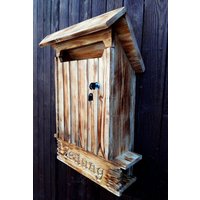 Wandbriefkasten, Postkasten, Mailbox, Rustikal, Ländlich, Natur Geflammt Oder in Shabby Look, Geschenk, Handarbeit von KKreativ