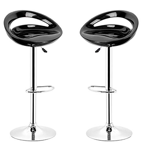 2er Set Barstuhl Barhocker mit Rückenlehne Möbel Verstellbarer Gasdruckfeder Barstuhl ABS Kunststoff Sitz Grün Modern Wohnzimmer Stühle Schwarz von KLAJHHSSSSSSSSS