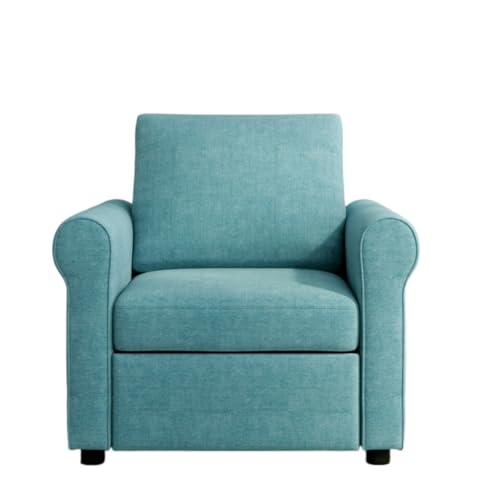 3-in-1-Sofa-Stuhl, umwandelbares Schlafsessel, verstellbare Rückenlehne in ein Sofa, Liegestuhl, Stuhl, Bettschläfer, Blaugrün von KLAJHHSSSSSSSSS