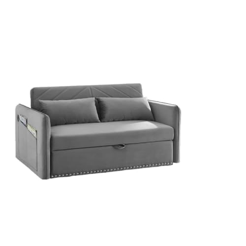 3-in-1-Sofaschläfer, verstellbarer Schlafplatz mit Ausziehbett, 2 Seitentaschen, weicher Samt, umwandelbar von KLAJHHSSSSSSSSS