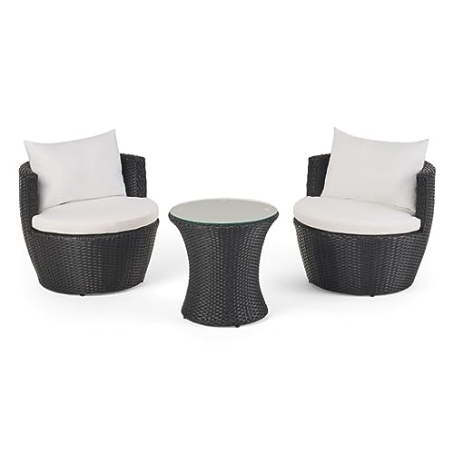 3-teiliges Chat-Set schwarz Outdoor Gesprächsset von KLAJHHSSSSSSSSS