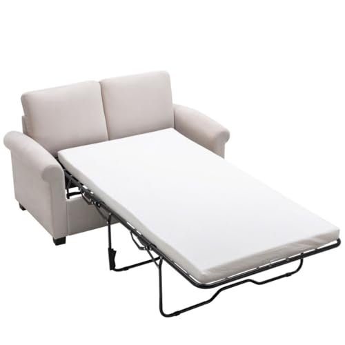 Ausziehbares Schlafsofa, Schlafsofa mit Doppelbett-Matratzenauflage, ausziehbares 2-in-1-Couch-Bett (Farbe: E, Größe: wie abgebildet) von KLAJHHSSSSSSSSS