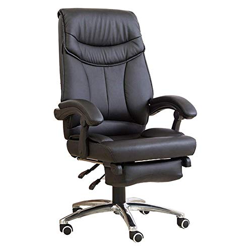 Büro-Schreibtischstuhl, 155° neigbares Design, Heimcomputerstuhl, erhöhender Drehstuhl, Tragkraft: 150 kg (Farbe: Schwarz), Farbe: Schwarz (Farbe: Schwarz) von KLAJHHSSSSSSSSS