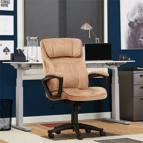 Bürostuhl Chefsessel Bürostuhl aus Samt Kaffee Mikrofaser Schreibtischstuhl Gaming Stuhl von KLAJHHSSSSSSSSS
