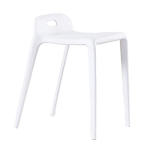 Bürostuhl aus Kunststoff, Innenbereich, Terrasse, Café, Büro, modernes Design, langlebig, stark (Farbe: Gelb), Farbe: Blau (Farbe: Blau) (Weiß) von KLAJHHSSSSSSSSS