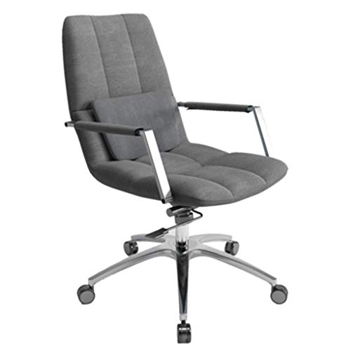 Computerstuhl aus Stoff, bequemer Sitzstuhl, Drehstuhl, Arbeitsstuhl, Bürostuhl, Sitz, Geschenk (Farbe: Grau, Größe: 9365 cm), Größe: 9365 cm, Farbe: Grau (Farbe: Grau, Größe: 9365 cm) von KLAJHHSSSSSSSSS