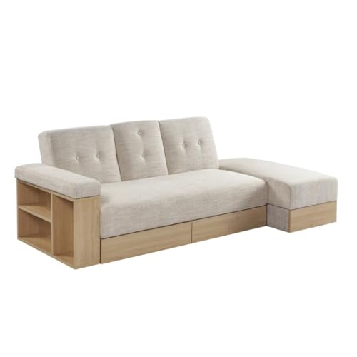 Multifunktionales Sofa, Sofa zum Sitzen, Liegen, mit Aufbewahrungsbox und Schublade, Sofaarm, der als Teetisch verwendet werden kann von KLAJHHSSSSSSSSS