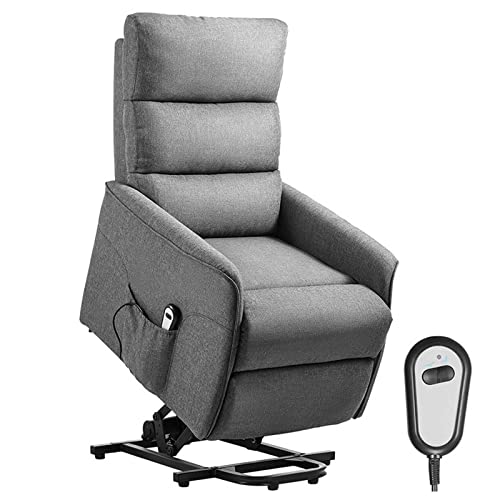 Power Lift Recliner Chair Anti-Skid Fabric Sofa Living Room Chair Motion Reclining Mechanism Modern Home Theater Electric Lift Recliner Chair (Grau) von KLAJHHSSSSSSSSS