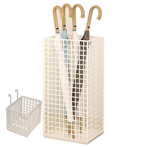 Schirmhalter aus Metall für den Eingangsbereich, freistehender Regenschirm-Organizer, quadratischer Schirmständer, Gehstock-Halter, durchbrochenes Design, für Eingangsbereich und Wohnzimmer (A) von KLAJHHSSSSSSSSS
