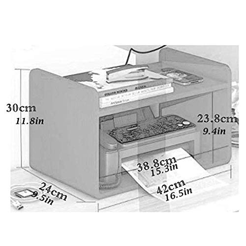 Schreibtisch Mainframe Lagerregal Druckregal Bücherregal Aktenveredelung Rack Büro Lagerregal Kopierregal Mobiler Schreibtischregal Organizer für Zuhause Fax Halterung Schweres Rot L (Schwarz Klein) von KLAJHHSSSSSSSSS