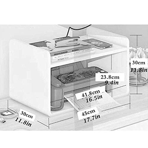 Schreibtisch Mainframe Lagerregal Druckregal Bücherregal Aktenveredelung Rack Büro Lagerregal Kopierregal Mobiler Schreibtischregal Organizer für Zuhause Fax Halterung Schweres Rot L (Weiß Medium) von KLAJHHSSSSSSSSS