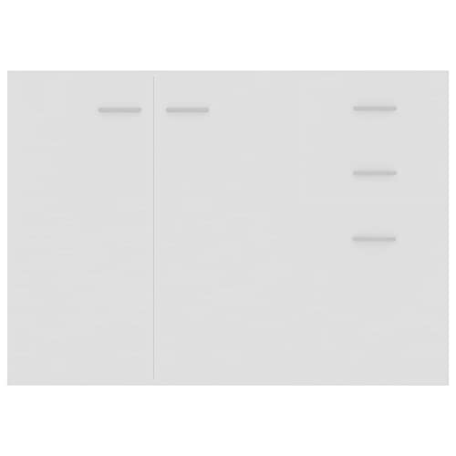 Sideboards und Buffetschrank mit Stauraum, moderne Wohnkultur, Weiß, 104,9 x 30 x 74,9 cm, Spanplatte (Farbe: Weiß, Größe: 104,9 x 30 x 74,9 cm) von KLAJHHSSSSSSSSS