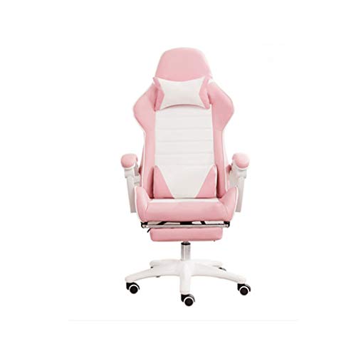 Spielstuhl, Liegestuhl, Drehstuhl, Computer-Büro-Schreibtischstuhl mit einziehbarer Fußstütze, Hebehandlauf, PU-Leder, 3 Farben (Farbe: B) (C) von KLAJHHSSSSSSSSS