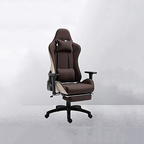 Spielstuhl, Rennstuhl, Liegestuhl, Drehstuhl, Computer-Büro-Schreibtischstuhl mit Teleskop-Fußhocker, Kissen, 3 Farben (Farbe: B) (C) von KLAJHHSSSSSSSSS