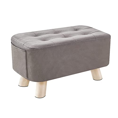 Stoff-Fußhocker Zuhause Freizeithocker Korridor Schuhe Wickelhocker Wohnzimmer Sofa Hocker (Farbe: Beige) (Dunkelgrau) von KLAJHHSSSSSSSSS