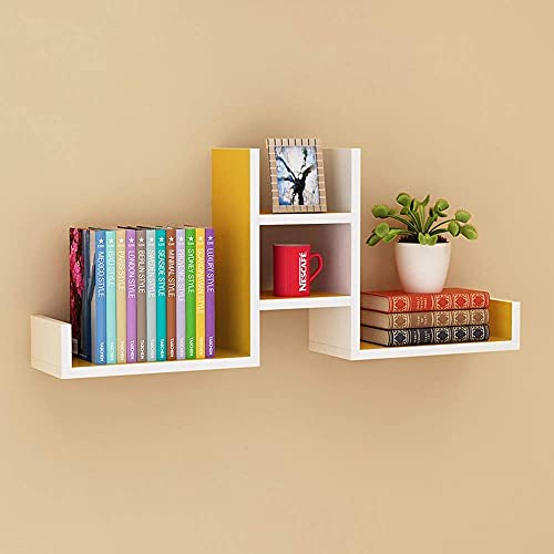 Wandregal Wohnzimmer Wand Wandregal Bücherregal Dekoration Mode Wildfrei Kombination/Innen Gelb Weiß Wandregal Wohnzimmer Wand Wandregal Bücherregal Dekoration Mode Wildfrei Kombination/Innen Gelb Weiß von KLAJHHSSSSSSSSS