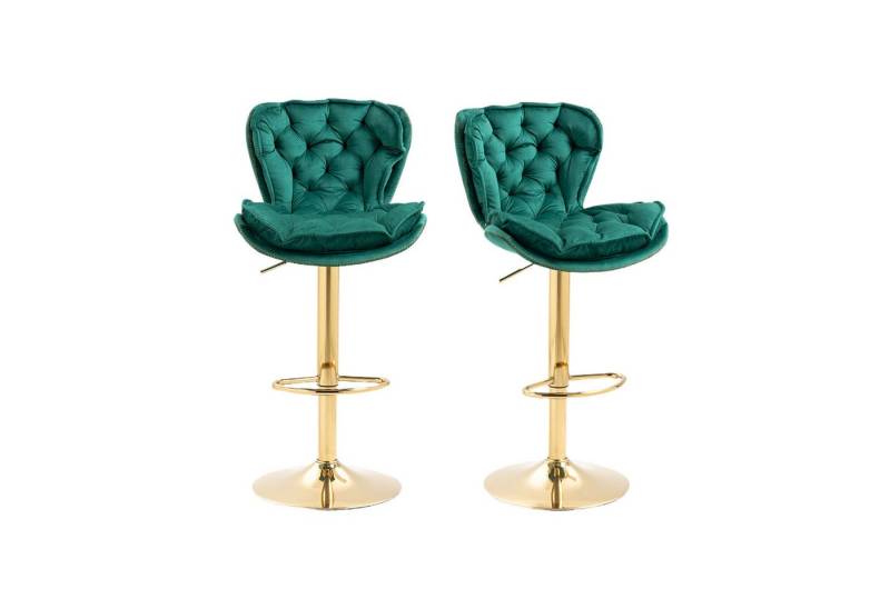 KLAM HOME Barhocker Swivel Bar Hocker 2 Stück Set Einstellbare Thekenhöhe Stuhl (mit Fußstütze), für Küche, Esszimmer, Wohnzimmer Büro Insel Lounge von KLAM HOME