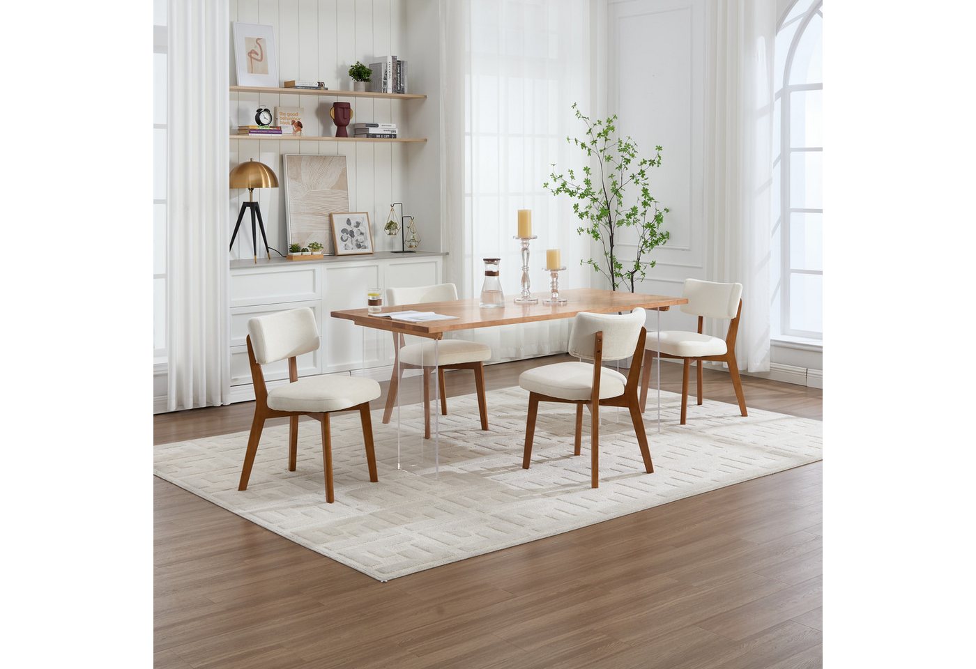 KLAM HOME Esszimmerstuhl Moderne Mid-Century-Stil Esszimmerstuhl Satz von 2, Massivholz Beine Stoff gepolsterten Sitz für Küche,Esszimmer oder Büro KLAM HOME Esszimmerstuhl Moderne Mid-Century-Stil Esszimmerstuhl Satz von 2, Massivholz Beine Stoff gepolsterten Sitz für Küche,Esszimmer oder Büro von KLAM HOME