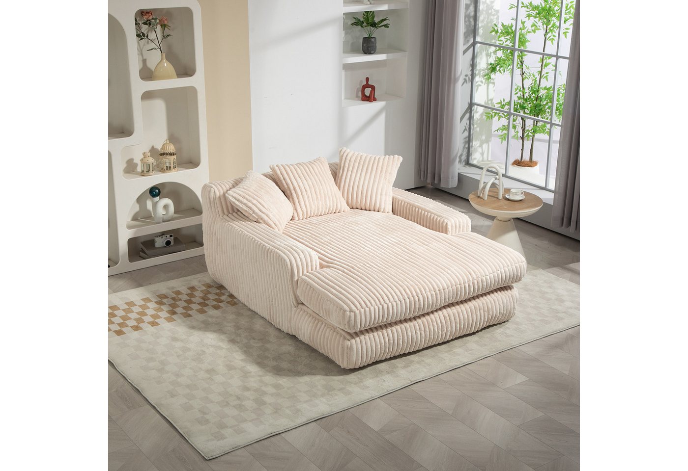 KLAM HOME Schlafsofa Modernes Cord-Schlafsofa Cloud Couch mit 3 Kissen, Luxus Sitzmöbel mit 150kg Belastbarkeit und ergonomischem Design, Bequemes Einzelsitz-Bodensofa für Wohnzimmer und Büro KLAM HOME Schlafsofa Modernes Cord-Schlafsofa Cloud Couch mit 3 Kissen, Luxus Sitzmöbel mit 150kg Belastbarkeit und ergonomischem Design, Bequemes Einzelsitz-Bodensofa für Wohnzimmer und Büro von KLAM HOME