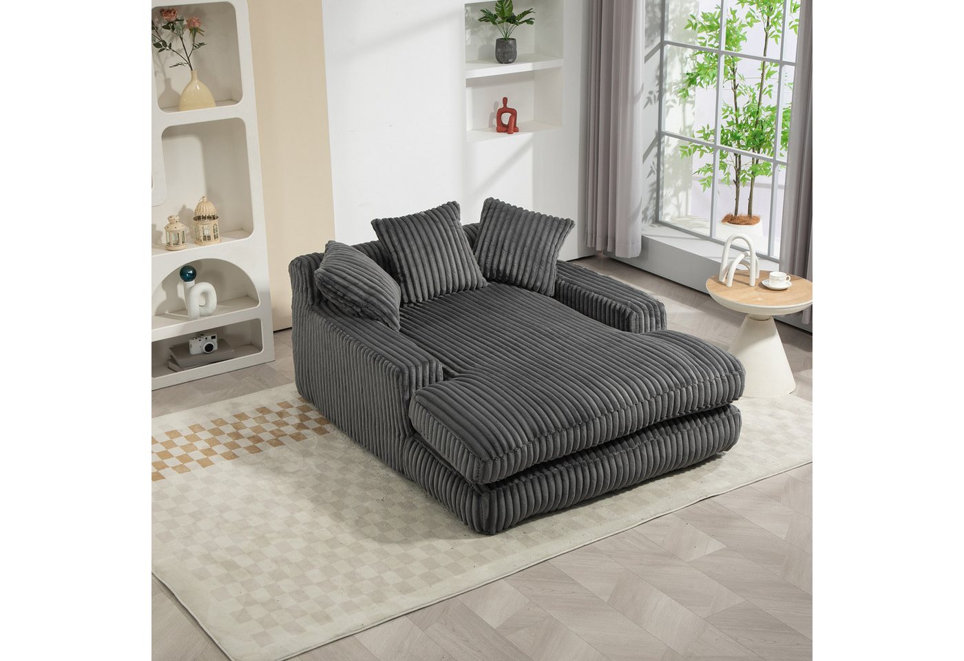 KLAM HOME Schlafsofa Modernes Cord-Schlafsofa Cloud Couch mit 3 Kissen, Luxus Sitzmöbel mit 150kg Belastbarkeit und ergonomischem Design, Bequemes Einzelsitz-Bodensofa für Wohnzimmer und Büro KLAM HOME Schlafsofa Modernes Cord-Schlafsofa Cloud Couch mit 3 Kissen, Luxus Sitzmöbel mit 150kg Belastbarkeit und ergonomischem Design, Bequemes Einzelsitz-Bodensofa für Wohnzimmer und Büro von KLAM HOME