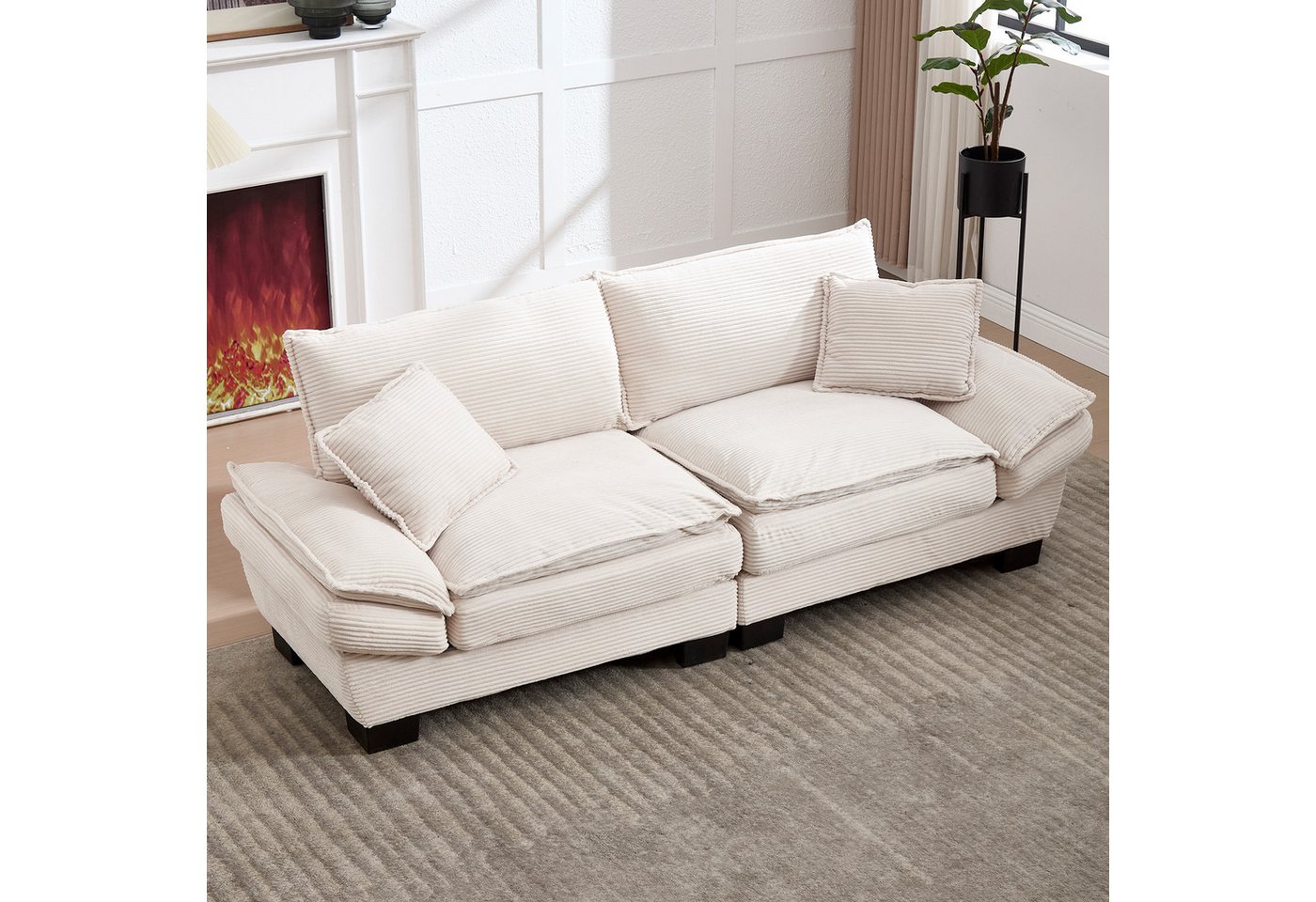 KLAM HOME Sofa 2-Sitzer Doppelsofa Loungesofa aus Cordstoff mit Relaxfunktion, Stabiler Holzrahmen, Weich, Bequem, Funktional & Platzsparend, ideal für Wohnzimmer & Schlafzimmer & Büro KLAM HOME Sofa 2-Sitzer Doppelsofa Loungesofa aus Cordstoff mit Relaxfunktion, Stabiler Holzrahmen, Weich, Bequem, Funktional & Platzsparend, ideal für Wohnzimmer & Schlafzimmer & Büro von KLAM HOME