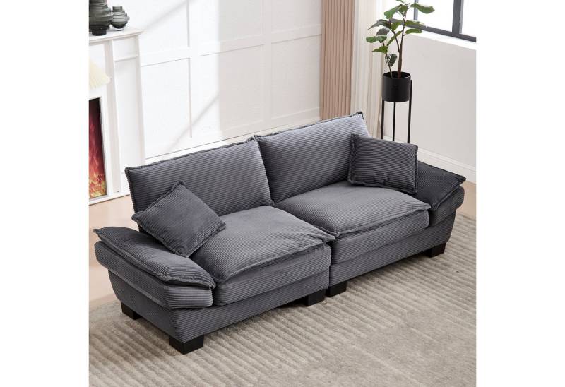 KLAM HOME Sofa 2-Sitzer Doppelsofa Loungesofa aus Cordstoff mit Relaxfunktion, Stabiler Holzrahmen, Weich, Bequem, Funktional & Platzsparend, ideal für Wohnzimmer & Schlafzimmer & Büro KLAM HOME Sofa 2-Sitzer Doppelsofa Loungesofa aus Cordstoff mit Relaxfunktion, Stabiler Holzrahmen, Weich, Bequem, Funktional & Platzsparend, ideal für Wohnzimmer & Schlafzimmer & Büro von KLAM HOME