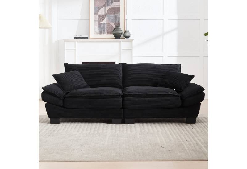 KLAM HOME Sofa 2-Sitzer Doppelsofa Loungesofa aus Cordstoff mit Relaxfunktion, Stabiler Holzrahmen, Weich, Bequem, Funktional & Platzsparend, ideal für Wohnzimmer & Schlafzimmer & Büro KLAM HOME Sofa 2-Sitzer Doppelsofa Loungesofa aus Cordstoff mit Relaxfunktion, Stabiler Holzrahmen, Weich, Bequem, Funktional & Platzsparend, ideal für Wohnzimmer & Schlafzimmer & Büro von KLAM HOME