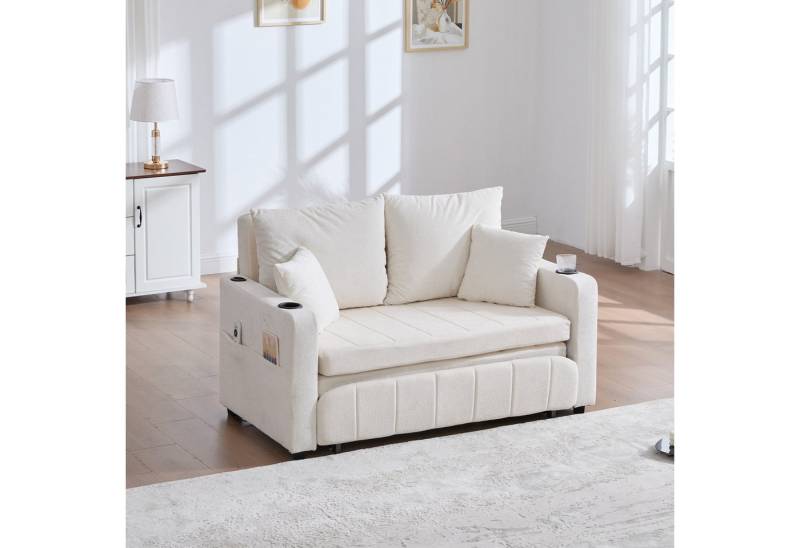 KLAM HOME Sofa 2-in-1 Klappsofa: Ausziehbar mit waschbaren Bezügen, Multifunktions-Sofa: USB-Ladung und Becherhalter, Platzsparend: Mit Staufach und abnehmbarer Hülle KLAM HOME Sofa 2-in-1 Klappsofa: Ausziehbar mit waschbaren Bezügen, Multifunktions-Sofa: USB-Ladung und Becherhalter, Platzsparend: Mit Staufach und abnehmbarer Hülle von KLAM HOME