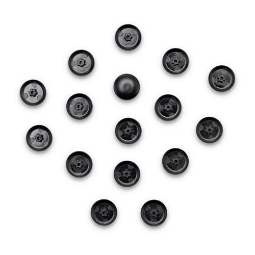 100 Abdeckkappen für Torx-Schrauben - Torx Schraubenabdeckung aus Kunststoff in verschiedenen Größen (TX 20, Schwarz) von KLAMA