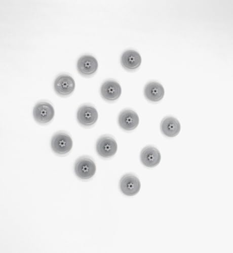 100 Abdeckkappen für Torx-Schrauben - Torx Schraubenabdeckung aus Kunststoff in verschiedenen Größen (Grau RAL 7001, TX 25) von KLAMA