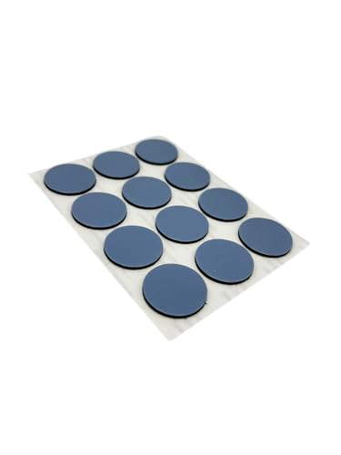 12x Teflongleiter rund selbstklebend extra dünn 1,5 mm PTFE (Ø 22 mm) von KLAMA
