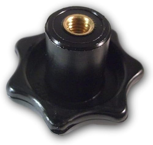 1x Sterngriffmutter mit Messing-Gewindebuchse - Sterngriff Rändelmutter mit Innengewinde (60 mm / M10) von KLAMA