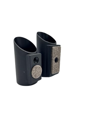 4 Gleiter/Kappen für Stahlrohrtische, Gleitkappen für Rundrohre, Kunststoff, Schwarz (Filz, 32 mm) von KLAMA