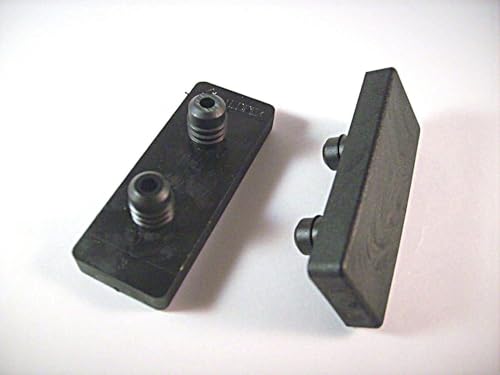 4 Möbelgleiter mit Zapfen - Kunststoff Untersetzer Gleiter Gleitscheiben Schwarz (50 x 27 mm) von KLAMA