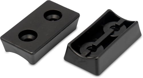 4X Schalengleiter für runde Rohre - Kunststoff Fussstopfen Gleiter, Schwarz (Schwarz, 45 mm) von KLAMA