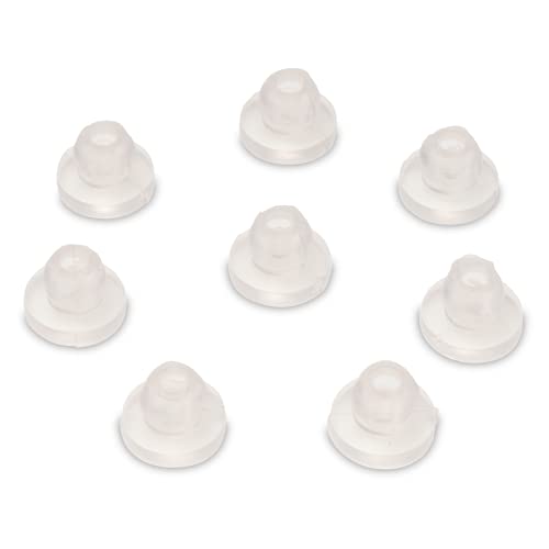 8 Glasauflagen für Tisch transparent - PVC Anschlagpuffer Schutzpuffer Abstandshalter für Glasplatten (8 x 3 x 4 mm) von KLAMA