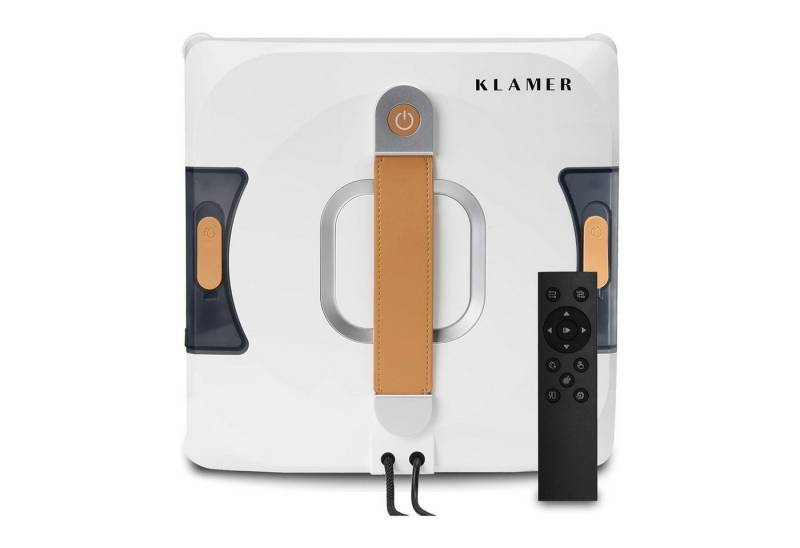KLAMER Fensterputzroboter Kompakter Fensterroboter mit automatischer Kanten-Erkennung, Dual Spr…, Randerkennung, Absturzsicher,2 Modi, Fernbedienung/App Steuerung von KLAMER