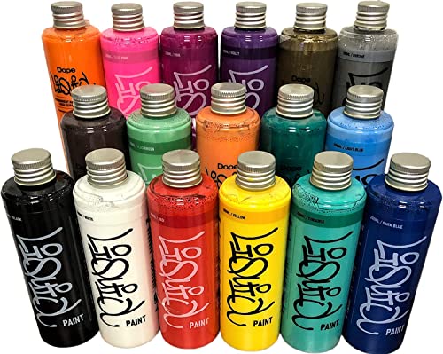 KLAMOTTEN STORE Nachfüllfarbe Grün Paint 200ml Flasche - Lackfarbe auf Alkoholbasis - hochglänzend - Dope Liquid von KLAMOTTEN STORE