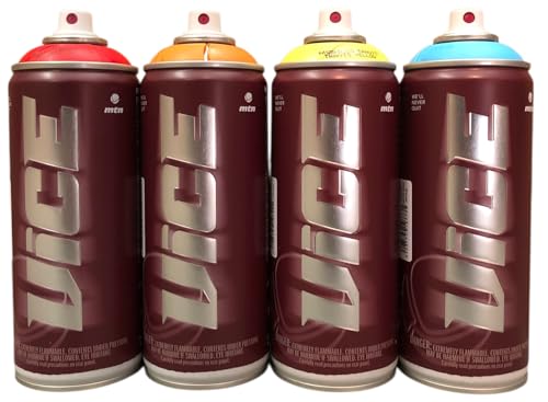 KLAMOTTEN STORE VICE PoP SHoCK 4er Color Blast - Graffiti Sprühdosen Set - mattes Farspray mit hoher Deckkraft 4 x 400ml - high pressure KLAMOTTEN STORE VICE PoP SHoCK 4er Color Blast - Graffiti Sprühdosen Set - mattes Farspray mit hoher Deckkraft 4 x 400ml - high pressure von KLAMOTTEN STORE