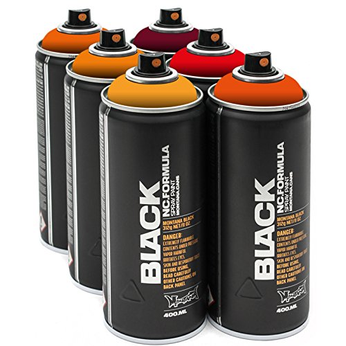Montana Sprühdosen Rot - Orange - Bordeaux Mix 6 x 400ml hochdeckende matte Töne hell bis dunkel aufeinander abgestimmtes Farbspray Montana Sprühdosen Rot - Orange - Bordeaux Mix 6 x 400ml hochdeckende matte Töne hell bis dunkel aufeinander abgestimmtes Farbspray von KLAMOTTEN STORE
