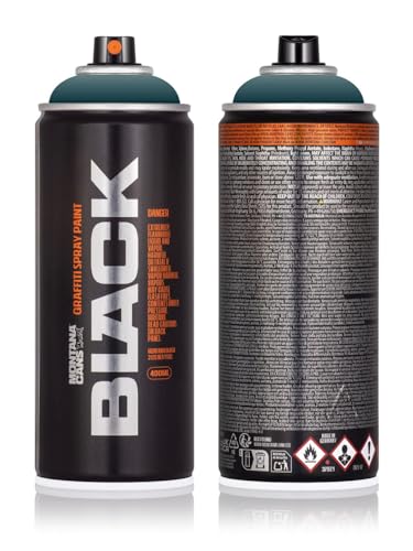 Sprühdose Montana BLACK 400 ml - Graffiti Paint - hochdeckende Mattfarben - zuverlässig - high-pressure - (6175 Riffs) von KLAMOTTEN STORE